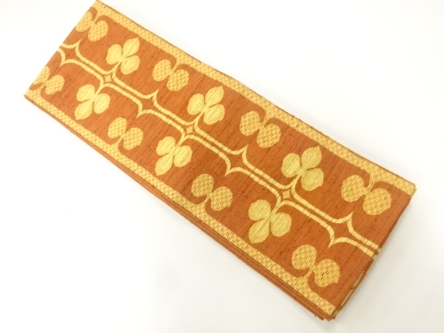 花模様織出し半幅帯